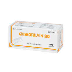 Griseofulvin 500mg Cửu long 10v*10v