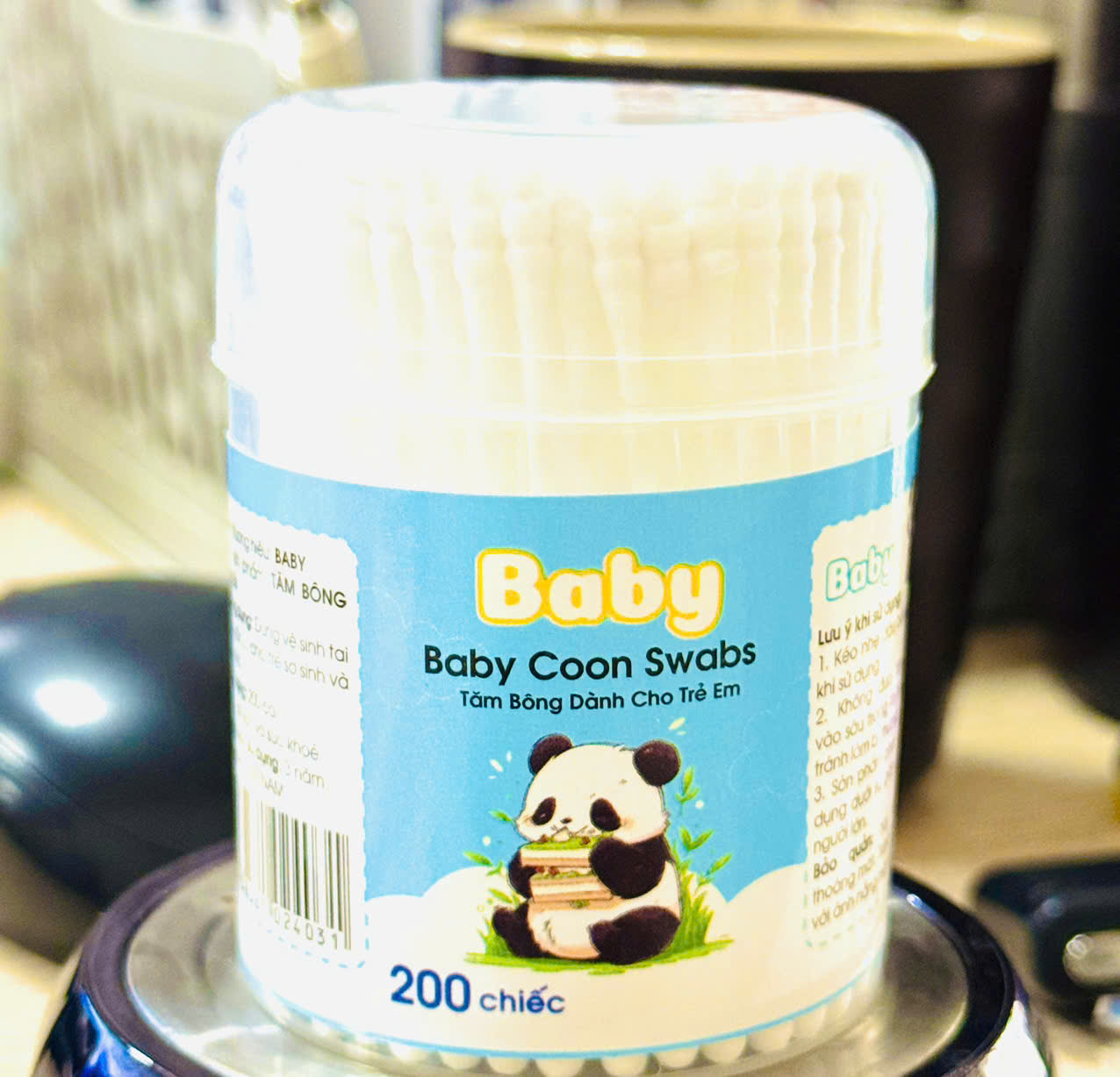 Bông tai nhựa trẻ em lọ 200c BABY
